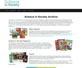 I-Sis.org.uk(Science in Society Archive) Screenshot