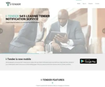 I-Tender.co.za(I-Tender South Africa's Leading Tender Site) Screenshot