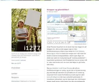I1277.net(I1277 er en stadig mer utdatert blog) Screenshot