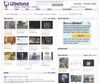 I2Belong.com(I2belong Christian Social Network) Screenshot