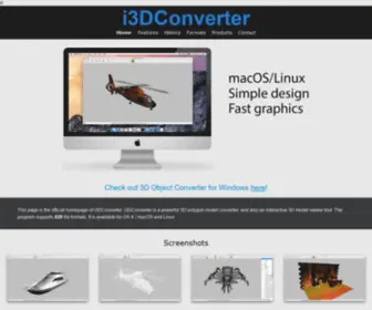 I3Dconverter.com(3d object converter for Linux) Screenshot