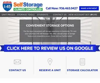 I45Selfstorage.com(Storage Units in Huntsville) Screenshot