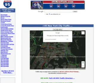 I95Newyork.com(95 New York City Traffic Maps and Road Conditions) Screenshot