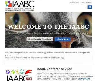 IAABC.org(The International Association of Animal Behavior Consultants' mission) Screenshot