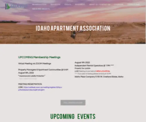 Iaahq.com(IDAHO APARTMENT ASSOCIATION) Screenshot