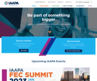 Iaapa.org(The Global Association for the Attractions Industry) Screenshot