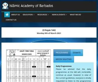 Iabds.org(Islamic Academy of Barbados) Screenshot