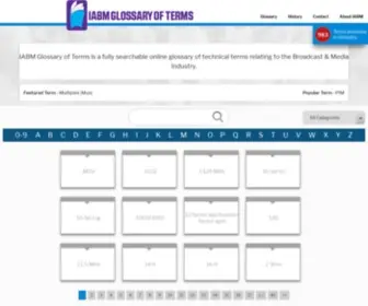 IabmGlossary.com(IABM Glossary of Terms) Screenshot
