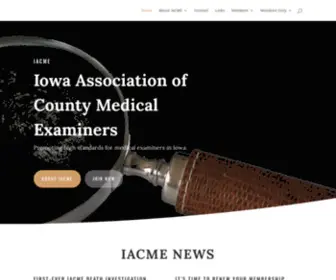 Iacountyme.org(Iowa Association of County Medical Examiners) Screenshot