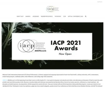 Iacp.com(Become a Member of the IACP Food Professionals Community) Screenshot