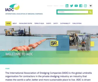 Iadc-Dredging.com(International Association of Dredging Companies) Screenshot