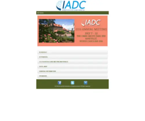 Iadcmeetings.mobi(Iadcmeetings mobi) Screenshot