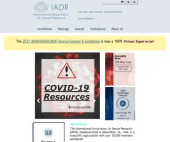 Iadr.com(IADR Home International Association for Dental Research) Screenshot