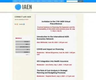 Iaen.org(International AIDS Economic Network) Screenshot