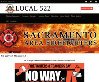 Iaff522.org(Sacramento Area Fire Fighters) Screenshot