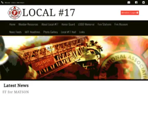 Iafflocal17.org(Davenport Association of Professional Firefighters) Screenshot