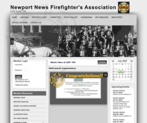 Iafflocal794.org(Newport News Firefighter's Association) Screenshot