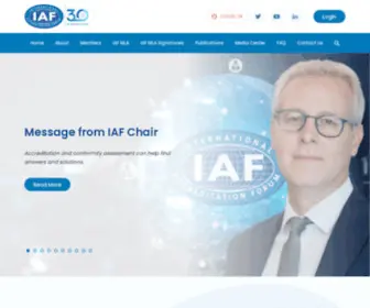 Iaf.nu(The International Accreditation Forum (IAF)) Screenshot