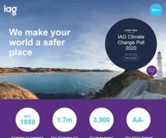 Iag.co.nz(IAG New Zealand) Screenshot