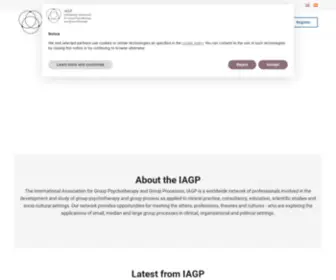 Iagp.com(International Association for Group Psychotherapy and Group Processes) Screenshot