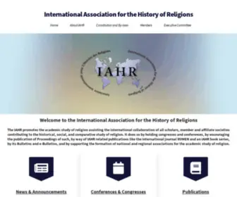 Iahrweb.org(International Association for the History of Religions) Screenshot