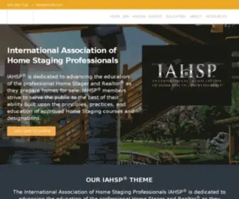Iahsp.com(International Association of Home Staging Professionals) Screenshot