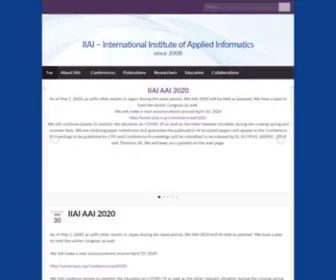 Iaiai.org(International Institute of Applied Informatics) Screenshot