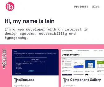 Iainbean.com(Homepage /// Iain Bean) Screenshot