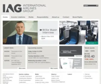 Iairgroup.com(International Airlines Group) Screenshot