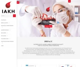Iakh.de(Bluttransfusion, Hämotherapie, Gerinnungsstörungen, Blutspende, Eigenblutspende) Screenshot