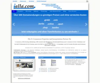 Ialla.com(Online-Shops, Webhosting, Managed Server und Domains E-Commerce, dedizierte Server) Screenshot
