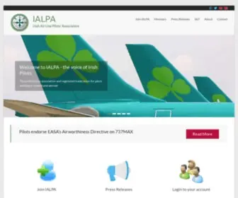 Ialpa.net(Irish Air Line Pilots' Association) Screenshot