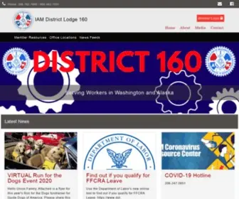 Iam160.com(IAM District Lodge 160) Screenshot