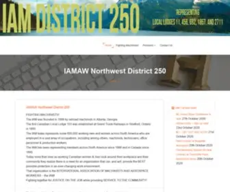 Iam250.org(IAMAW District 250 Website) Screenshot