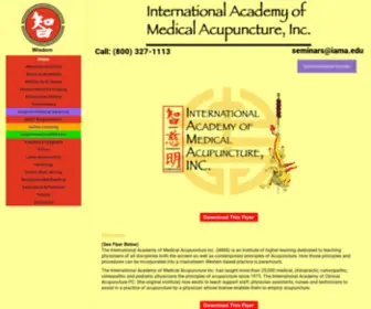 Iama.edu(Become a Certified Acupuncture Specialist) Screenshot