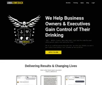 Iamacomeback.com(Confidential Alcohol Recovery For Business Owners & Executives) Screenshot