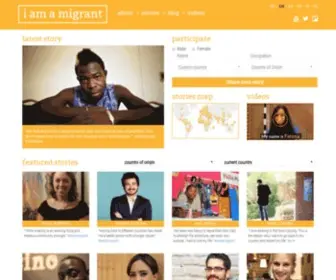Iamamigrant.org(I am a migrant) Screenshot
