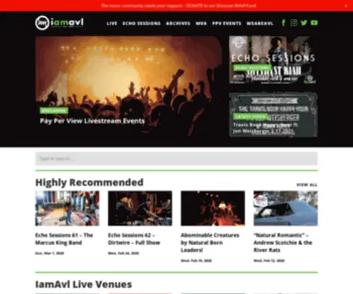 Iamavl.com(Independent Arts & Music Asheville) Screenshot