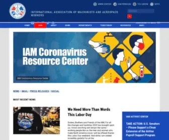 Iamaw.org(International Association of Machinists & Aerospace Workers (IAMAW)) Screenshot