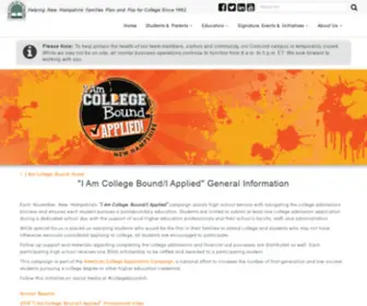 Iamcollegebound.org(I Applied General Information) Screenshot