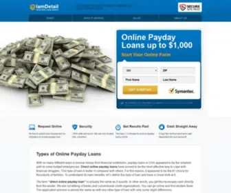 Iamdetail.com(Payday loans online from IamDetail) Screenshot