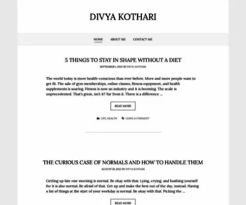 Iamdivyakothari.com(Divya Kothari) Screenshot