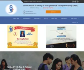 Iame.co.in(M.Com, BBA, B.Com, M.Com-IB from Bangalore University) Screenshot