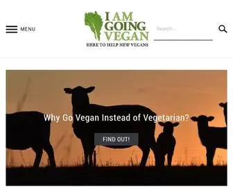 IamGoingVegan.com(Here to Help New Vegans) Screenshot