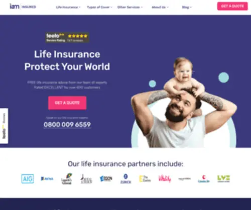 Iaminsured.co.uk(Life & health insurance experts Home Life Insurance) Screenshot