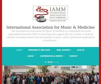 Iammonline.com(The International Association for Music & Medicine) Screenshot