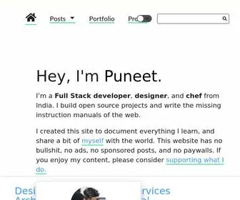 Iampuneet.in(Fintech Full Stack Developer) Screenshot