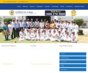 Iamrbedcollege.in(IAMR Group of Institutions) Screenshot