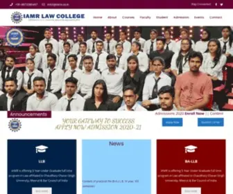 Iamrlawcollege.com(IAMR Law College One of the best law college in Delhi NCR) Screenshot