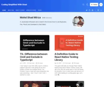 Iamshadmirza.com(Coding Simplified with Shad) Screenshot